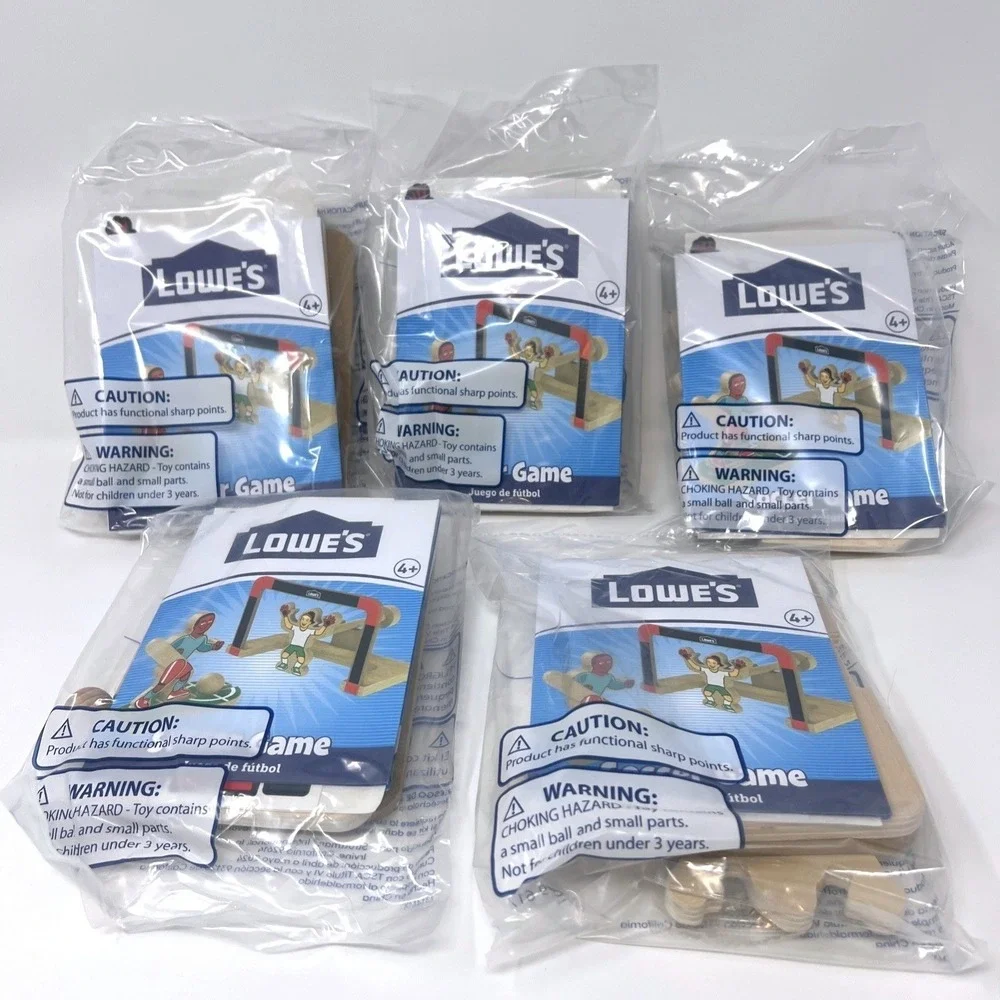 Lot Of 5 Lowe's Tabletop Soccer Game-DIY Kids Workshop (Build & Grow) Wooden